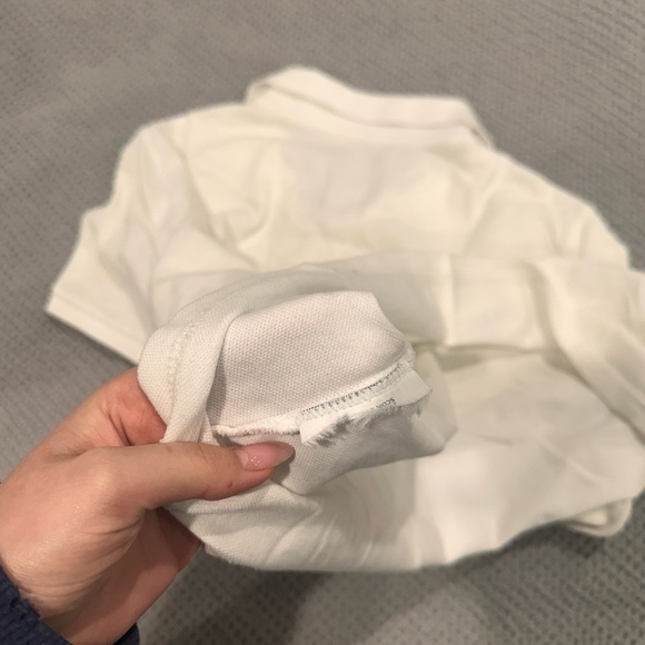 SEND OFFERS🔥🔥Moncler - Maglia Cotton-Piqué Polo Shirt - White - Picture 11 of 12